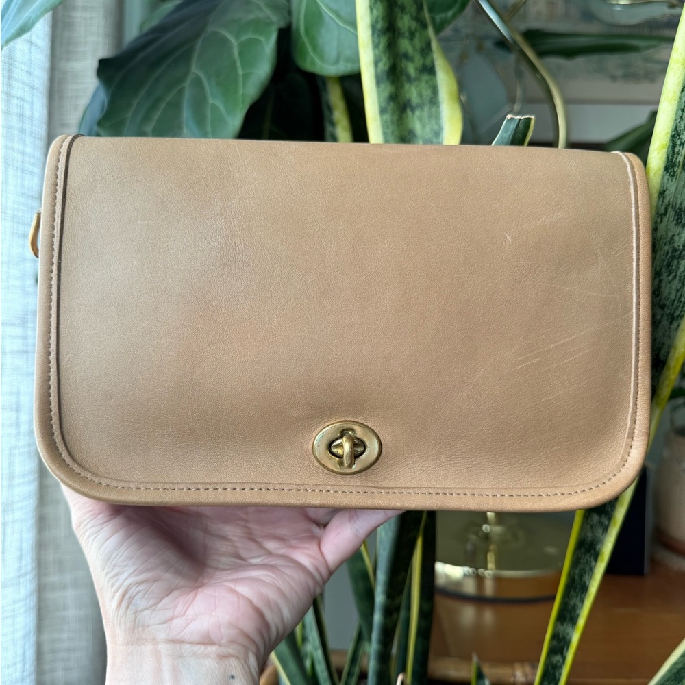 SOLD.  Vintage Coach 1989-1993 Stone Pocket Purse 9755